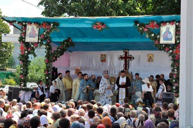 Moment din timpul sfințirii